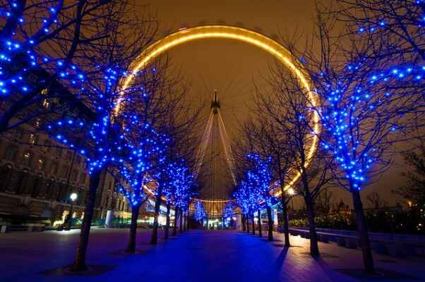 KinhNghiemDuLich.org  Vòng đu quay London Eye lung linh trong đêm