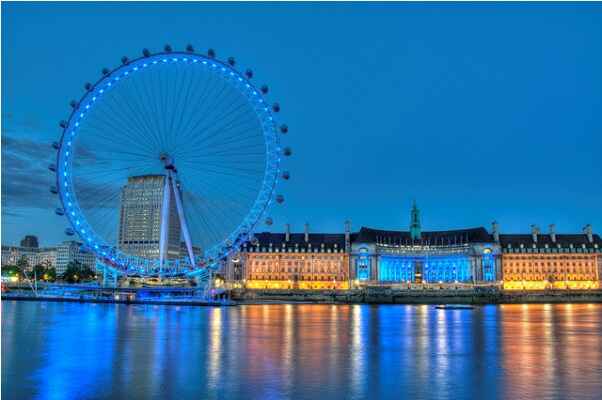 KinhNghiemDuLich.org  Vòng đu quay London Eye lung linh trong đêm