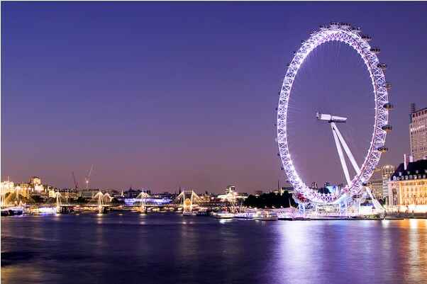 KinhNghiemDuLich.org  Vòng đu quay London Eye lung linh trong đêm