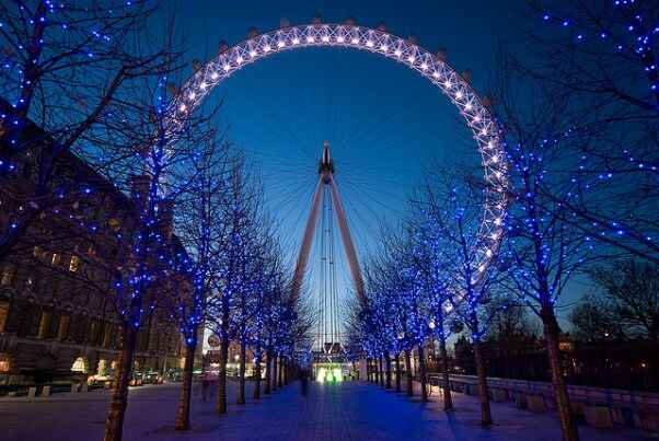 KinhNghiemDuLich.org  Vòng đu quay London Eye lung linh trong đêm