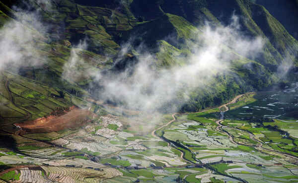 KinhNghiemDuLich.org Canh dep ruong bac thang mua nuoc do o Tu Le